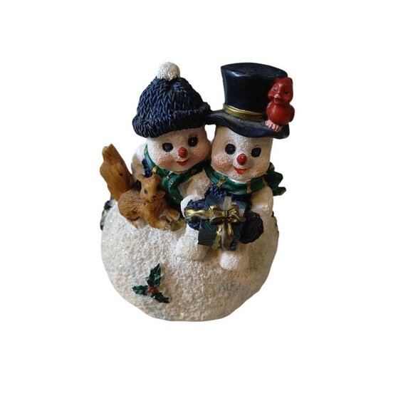 Other - SNOWMAN VINTAGE ROTATING WIND UP MUSIC BOX CHRISTMAS JOY TO THE WORLD CB2